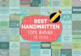 Giveaway – Best Handwritten Font Bundle: Free 55 Premium Fonts | Commercial license
