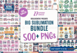 $1 Only – Big Sublimation Bundle: 500 Design Files with Commercial License