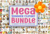 Giveaway – Big Summer Clipart Bundle: Free 44 PNG Sets for Sublimation, T-Shirts, Cards, Mugs, Stickers & More – Includes Commercial License