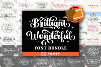 Giveaway: Brilliant Wonderful Font Bundle: Free 50 Calligraphy, Signature & Handwritten Fonts with Commercial License