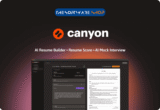 Canyon Pro Plan: Lifetime Subscription | AI Resumé Builder, Application Autofill, Mock Interviews & More