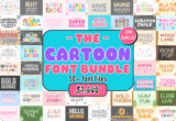 Giveaway – Cartoon Font Bundle: 54 Playful and Cheerful Decorative Fonts for Kids Projects, Posters, Crafts, and More – Commercial License