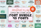 Giveaway – Christmas in July Font Bundle: 45 Premium Fonts | Commercial License
