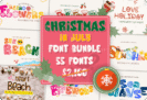 Giveaway – Christmas in July Font Bundle 2:  Free 55 Unique Fonts for Holiday Cards, Crafts, & More – Includes Commercial License