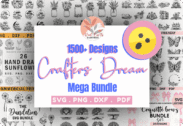 99% Off – Crafter’s Dream Mega SVG Bundle: 1500+ Premium SVG, PNG, DXF & PDF Designs for Cricut, Silhouette & Cutting Machines | Commercial License
