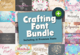 Giveaway – Crafting Font Bundle Vol.02: Free 25 Premium Fonts | Commercial License – for Windows
