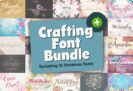 Giveaway – Crafting Font Bundle Vol.02: Free 25 Premium Fonts | Commercial License – for Windows