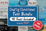 Giveaway – Crafty Christmas Font Bundle: Free 40 delicate & unique fonts | Commercial License