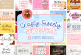 Font Giveaway – Crafty Sweety Font Bundle: Free Commercial License | 32 Premium Fonts