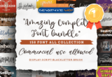 Font Giveaway: Amazing Complete Fonts Bundle – Free Commercial License – 158 Premium Fonts for Windows & Mac