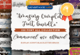Font Giveaway: Amazing Complete Fonts Bundle – Free Commercial License – 158 Premium Fonts for Windows & Mac