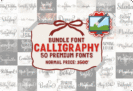 Giveaway – Calligraphy Font Bundle: 50 Premium Script, Signature, Serif & Sans Fonts for Cricut, Silhouette & DIY