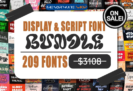 Font Giveaway – Display & Script Font Bundle: Free 209 Premium Fonts with Commercial License