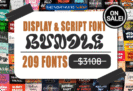 Font Giveaway – Display & Script Font Bundle: Free 209 Premium Fonts with Commercial License