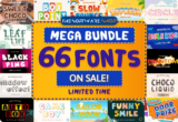 99% Off – Mega Collection Bundle: 66 Premium Fonts + Commercial License – for Windows, Mac