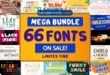 99% Off – Mega Collection Bundle: 66 Premium Fonts + Commercial License – for Windows, Mac