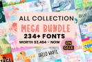 Font Giveaway – Mega Font Bundle: Free 235 Premium Fonts | Commercial License – for Windows & Mac