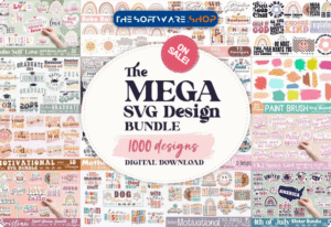99% Off – Mega SVG Bundle: 1000 Design Files -Commercial License