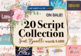 Font Giveaway – Script Fonts Bundle: Free 20 Premium Fonts + Commercial License