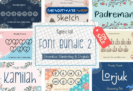 Font Giveaway – Special Font Bundle 2: Free 55 Premium Fonts with Commercial use License