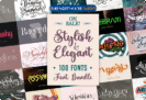 Font Giveaway – Stylish & Elegant Font Bundle: Free 100 Premium Fonts With Commercial License – for Windows & Mac OS X