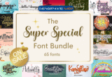 Font Giveaway – Super Special Font Bundle: 65 Premium Fonts with Commercial License