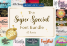 Font Giveaway – Super Special Font Bundle: 65 Premium Fonts with Commercial License