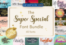 Font Giveaway – Super Special Font Bundle: 65 Premium Fonts with Commercial License