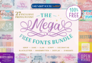 Font Giveaway: The Mega Free Fonts Bundle – Free Commercial License – 27 Premium Fonts by Situjuh – for Windows & Mac