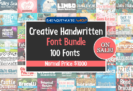 99% Off – Creative Handwritten Fonts Bundle: 100 Premium Fonts with Commercial License – for Windows, Mac OS X