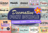 Giveaway – Decorative Font Bundle: Free 45 Premium Fonts with COmmercial License