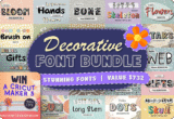 Giveaway – Decorative Font Bundle: Free 45 Premium Fonts with COmmercial License