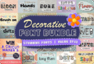 Giveaway – Decorative Font Bundle: Free 45 Premium Fonts with COmmercial License