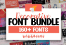 Giveaway – Decorative Font and Monogram Bundle: Free 169 Premium Fonts by utopiabrand19 with Commercial License
