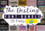 Giveaway – Destiny Font Bundle: 55 Premium Fonts – Commercial License