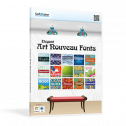100% Giveaway on Elegant Art Nouveau Fonts – The most beautiful types of Art Nouveau – for Windows, Linux and Mac