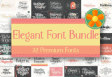 Elegant Font Bundle Vol. 3: Free 32 beautifully crafted fonts | Comemrcial License