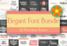 Elegant Font Bundle Vol. 3: Free 32 beautifully crafted fonts | Comemrcial License