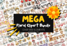 Giveaway – Floral Clipart Mega Bundle: Over 900 High-resolution Elements