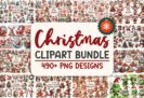 Giveaway – Great Christmas Clipart PNG Bundle – 490+ Festive High-Quality Designs (300 DPI) by Cat Lady | Commercial Use License