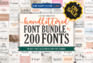 Giveaway – Hand Lettered Font Bundle: 200 Premium Fonts with Commercial License