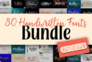 Giveaway – Handwritten Font Bundle: Free 80 Premium Fonts | Commercial Use License