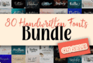 Giveaway – Handwritten Font Bundle: Free 80 Premium Fonts | Commercial Use License