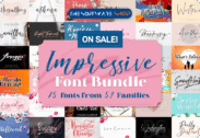 98% Off – Impressive Font Bundle: 53 Premium Fonts with Commercial License – for Windows & Mac
