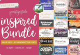 Giveaway – Inspired Font Bundle: Free 67 Premium Fonts with Commercial License – for Windows, Mac, Linux