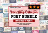 99% Off – Interesting Collection Font Bundle: 70 Premium Fonts by Wankriss | Commercial License