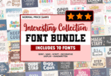 99% Off – Interesting Collection Font Bundle: 70 Premium Fonts by Wankriss | Commercial License