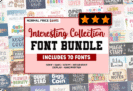 99% Off – Interesting Collection Font Bundle: 70 Premium Fonts by Wankriss | Commercial License