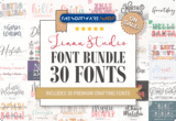 Font Giveaway – Jinan Studio Font Bundle: Free Commercial License | 30 Premium Fonts by Jinan Studio – for Windows, Mac OS X