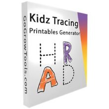 Giveaway – Kids Tracing Printables Generator: Lifetime License | Print-Ready A4 Alphabet Tracing, Handwriting Practice & Number Worksheets – for Windows